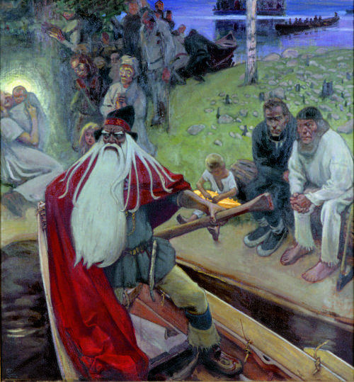 Akseli Gallen-Kallela, Väinämöisen lähtö 1896-1906, Hämeenlinnan taidemuseo/Viipuri-säätiö. Kuva Jukka Paavola