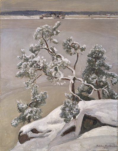 Pekka Halonen, Maisema Tuusulanjärven yli, 1916, yksityiskokoelma