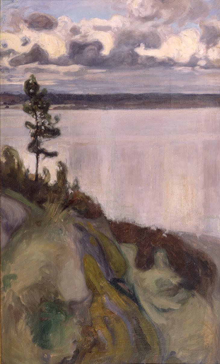 Pekka Halonen, Pilviä Tuusulanjarven yllä. Kuva Tuusulan taidemuseo