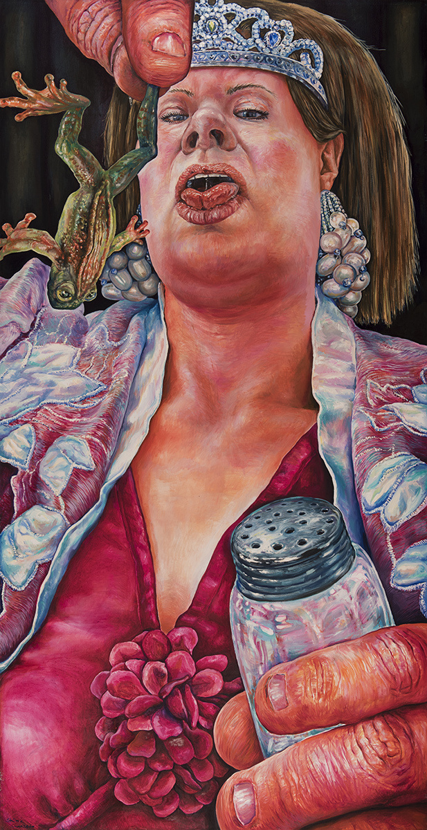 Stiina Saaristo, Rukkaset, 2001, öljy kankaalle 270x140cm, Nelimarkka-Rahaston kokoelma
