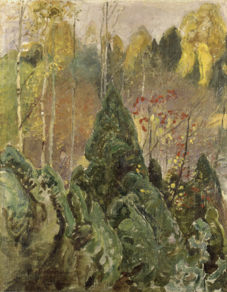 Pekka Halonen Ruskamaisema 1916 Pekka Halosen seura. Kuva Museokuva web